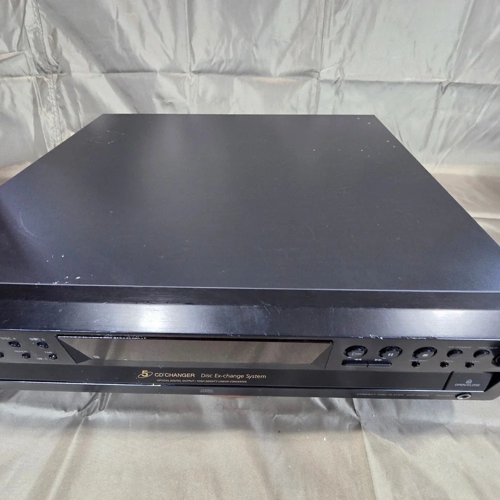 Sony CDP-CE375 5- CD Changer Player Carousel Black Digital Optical Out tested Ok